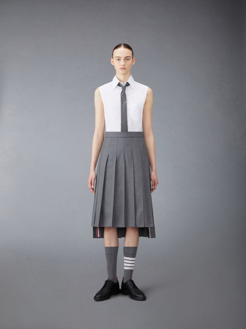 Chemises Thom Browne Poplin Sleeveless Femme Blanche | AIA45G36206
