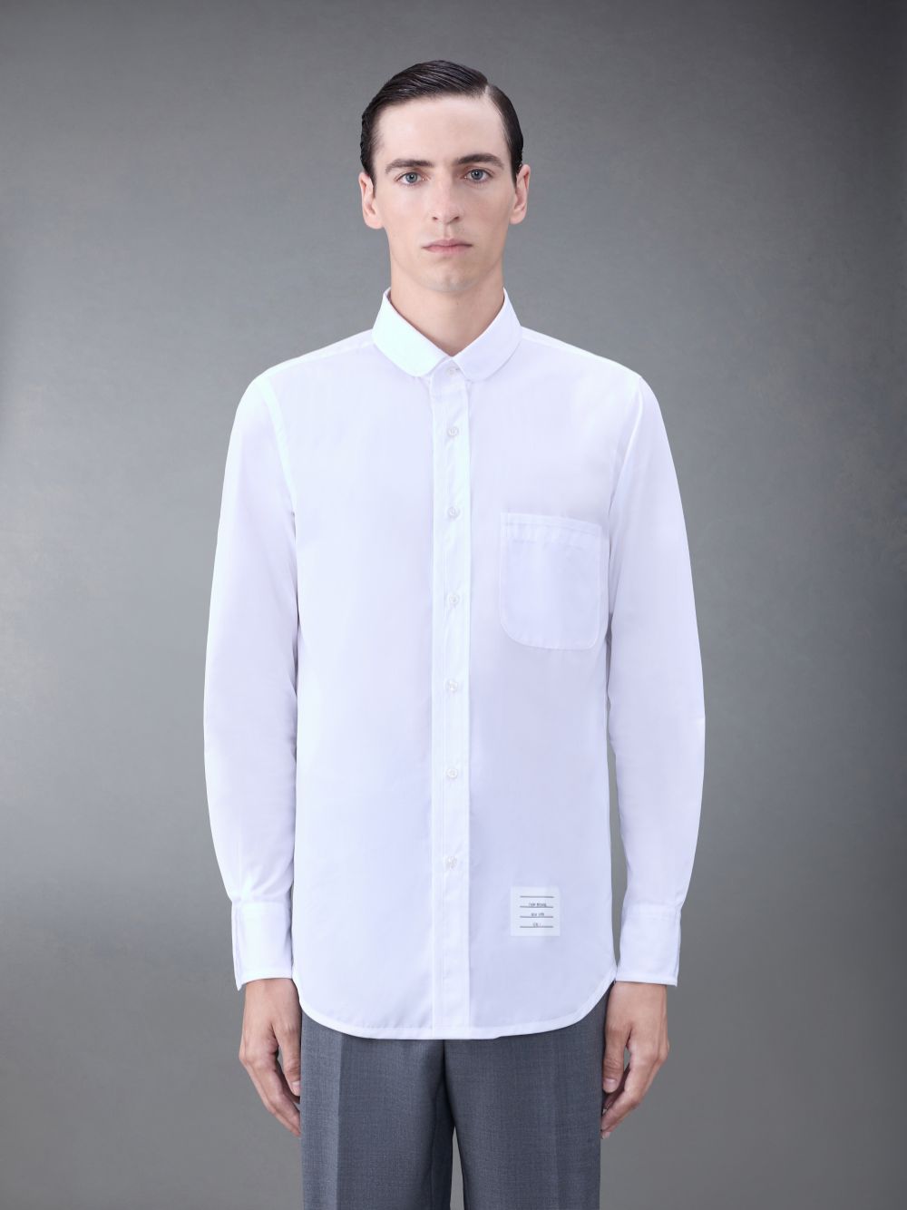 Chemises Thom Browne Poplin Tipping Homme Blanche | EUO69N63360