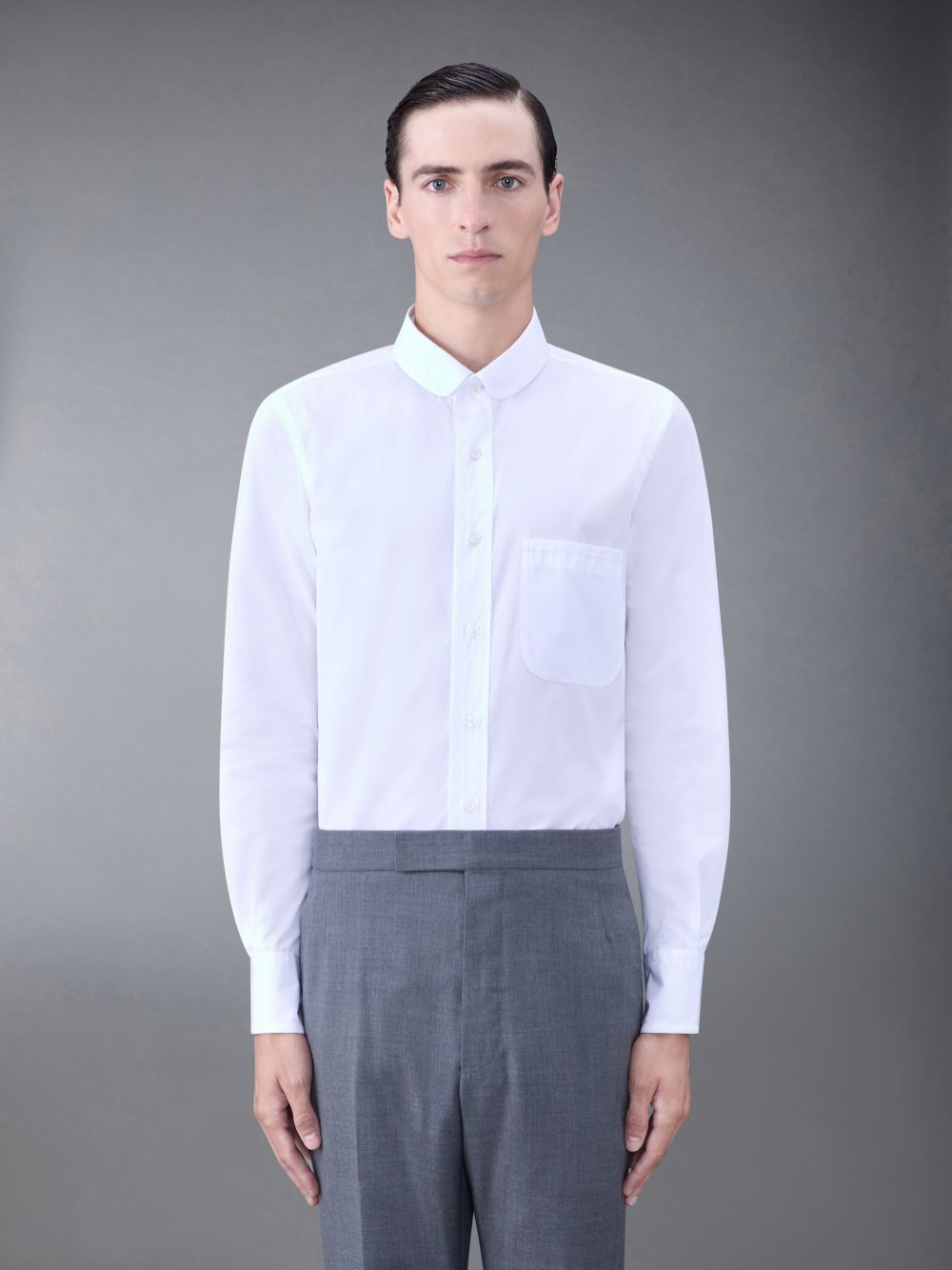 Chemises Thom Browne Poplin Tipping Homme Blanche | EUO69N63360