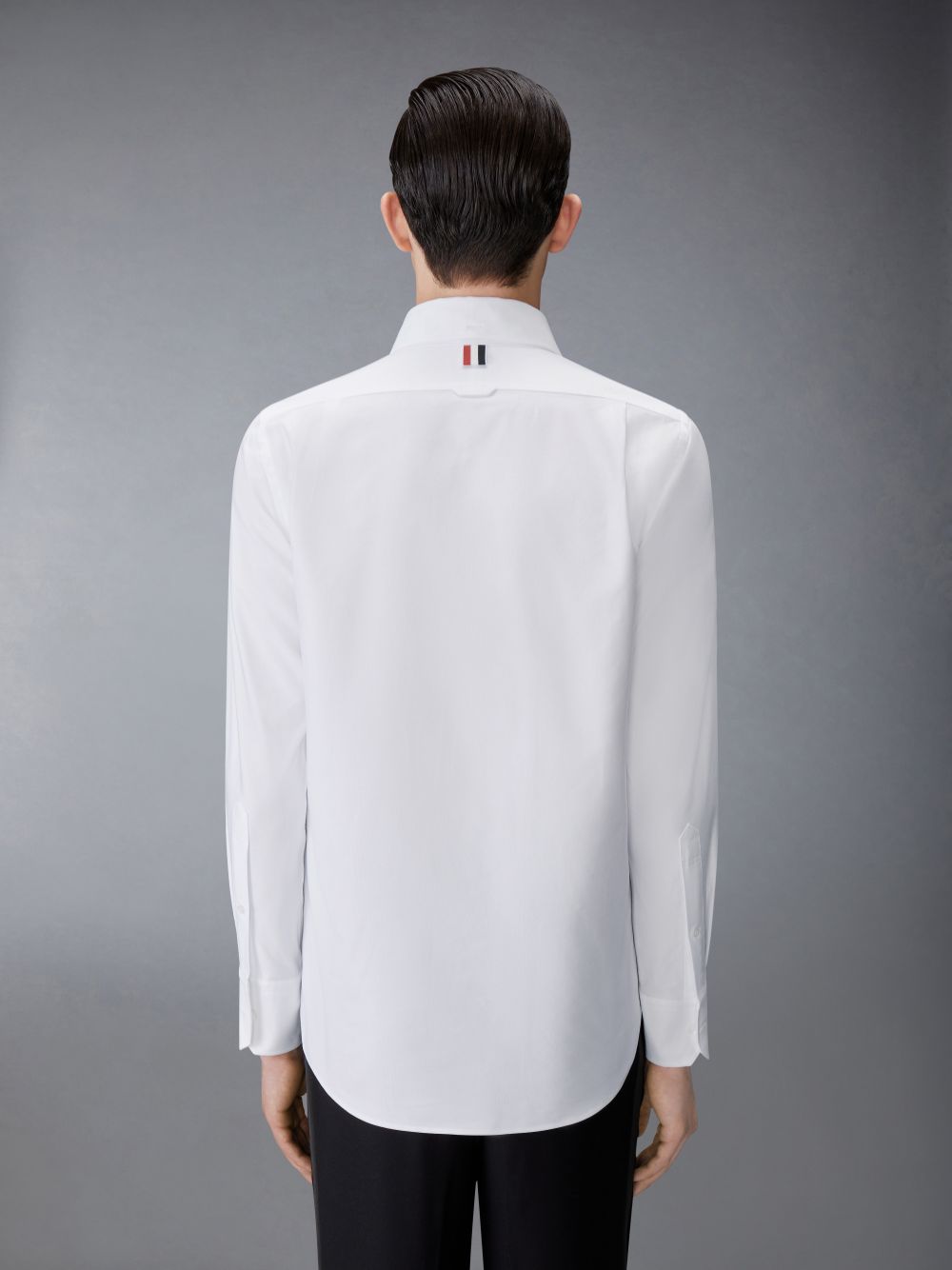 Chemises Thom Browne Solid Oxford Nevermore Embroidery Homme Blanche | VJX78D85163