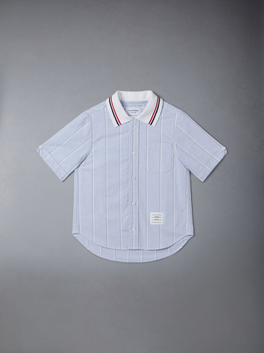 Chemises Thom Browne Stripe Oxford Polo Garcon Bleu | TGW15J49560