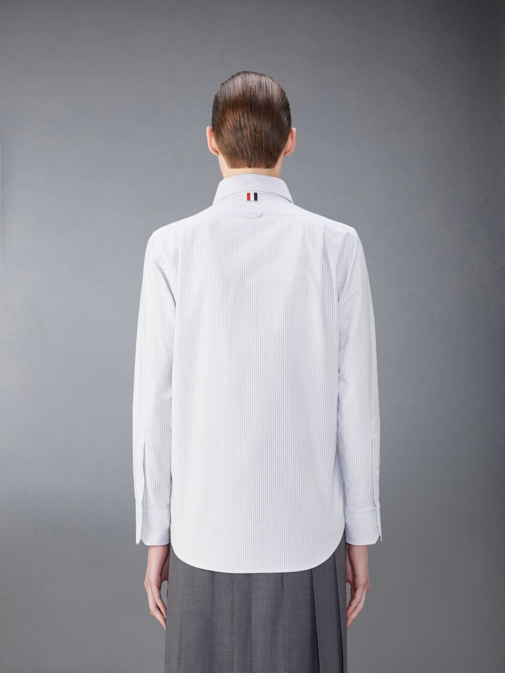 Chemises Thom Browne Stripe Oxford Rose Homme Grise | VTH81W74584