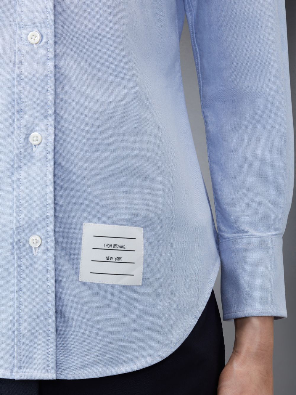 Chemises Thom Browne button-down cotton Oxford Femme Bleu | EFQ30Y13818