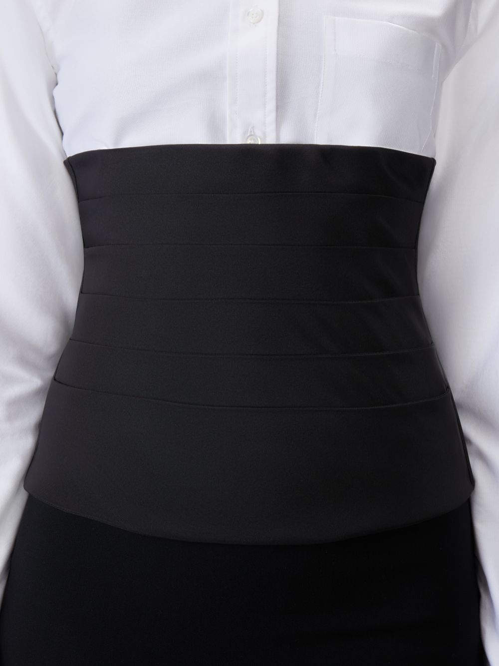 Corset Thom Browne Silk Faille Cummerbund Corset Femme Noir | YLB91P26073