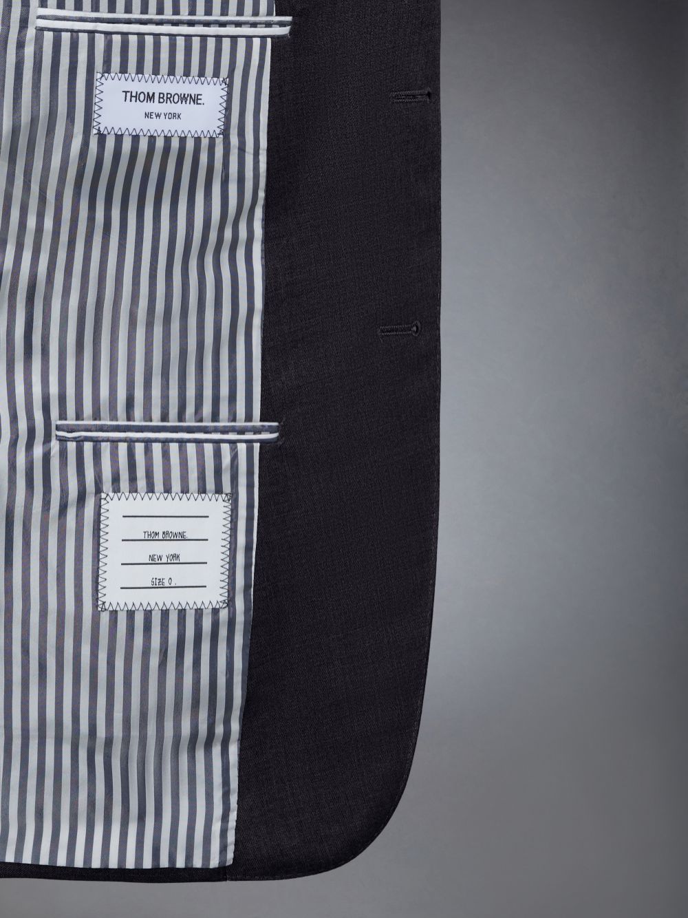 Costumes Thom Browne CHARCOAL SUPER 120'S WOOL TWILL CLASSIC AND TIE Homme Noir | CBH71J96242