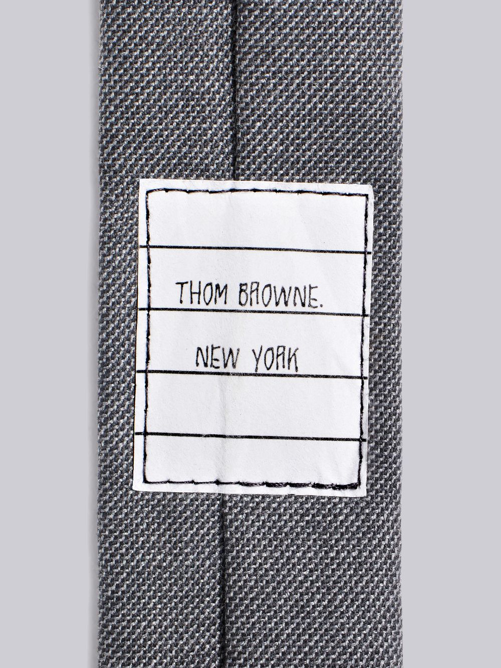 Cravates Thom Browne 4-Bar pointed Homme Grise | CCV97I57191