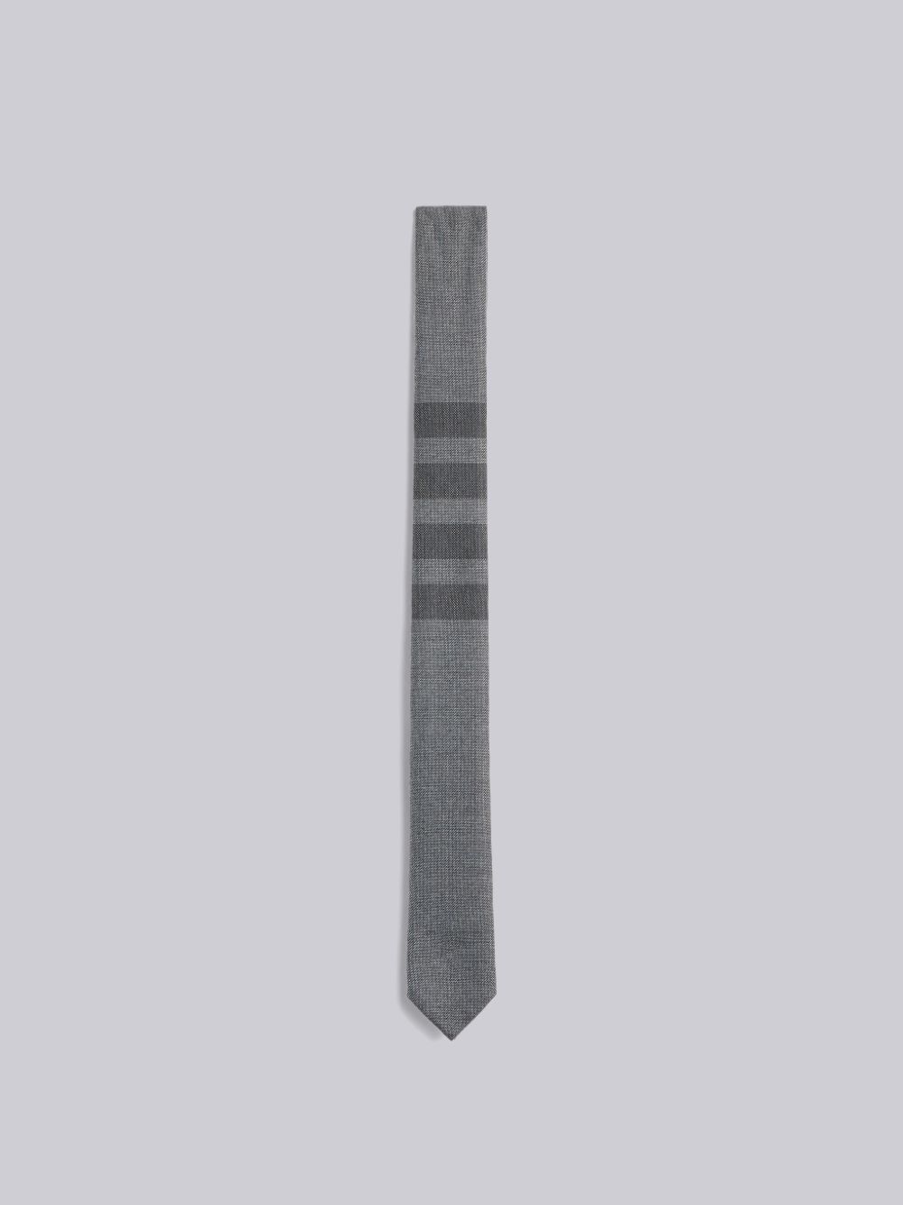 Cravates Thom Browne 4-Bar pointed Homme Grise | CCV97I57191