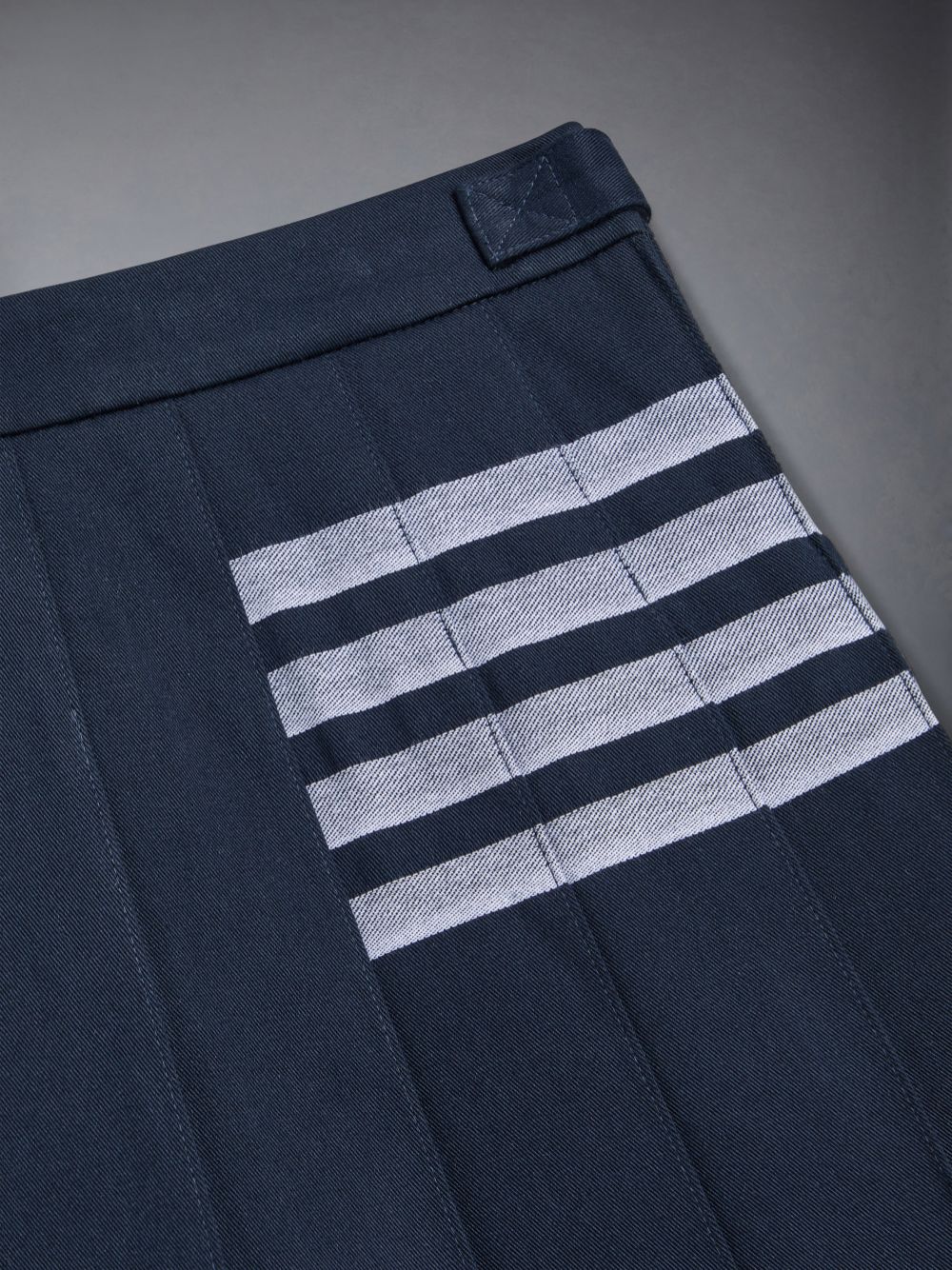 Jupes Thom Browne Cotton 4-Bar Pleated Mini Fille Bleu | HJG04O41437