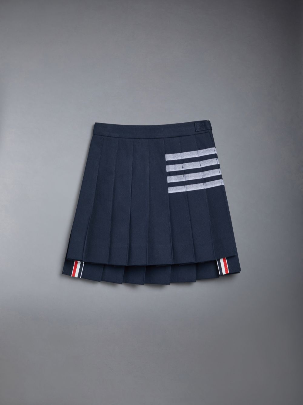 Jupes Thom Browne Cotton 4-Bar Pleated Mini Fille Bleu | HJG04O41437