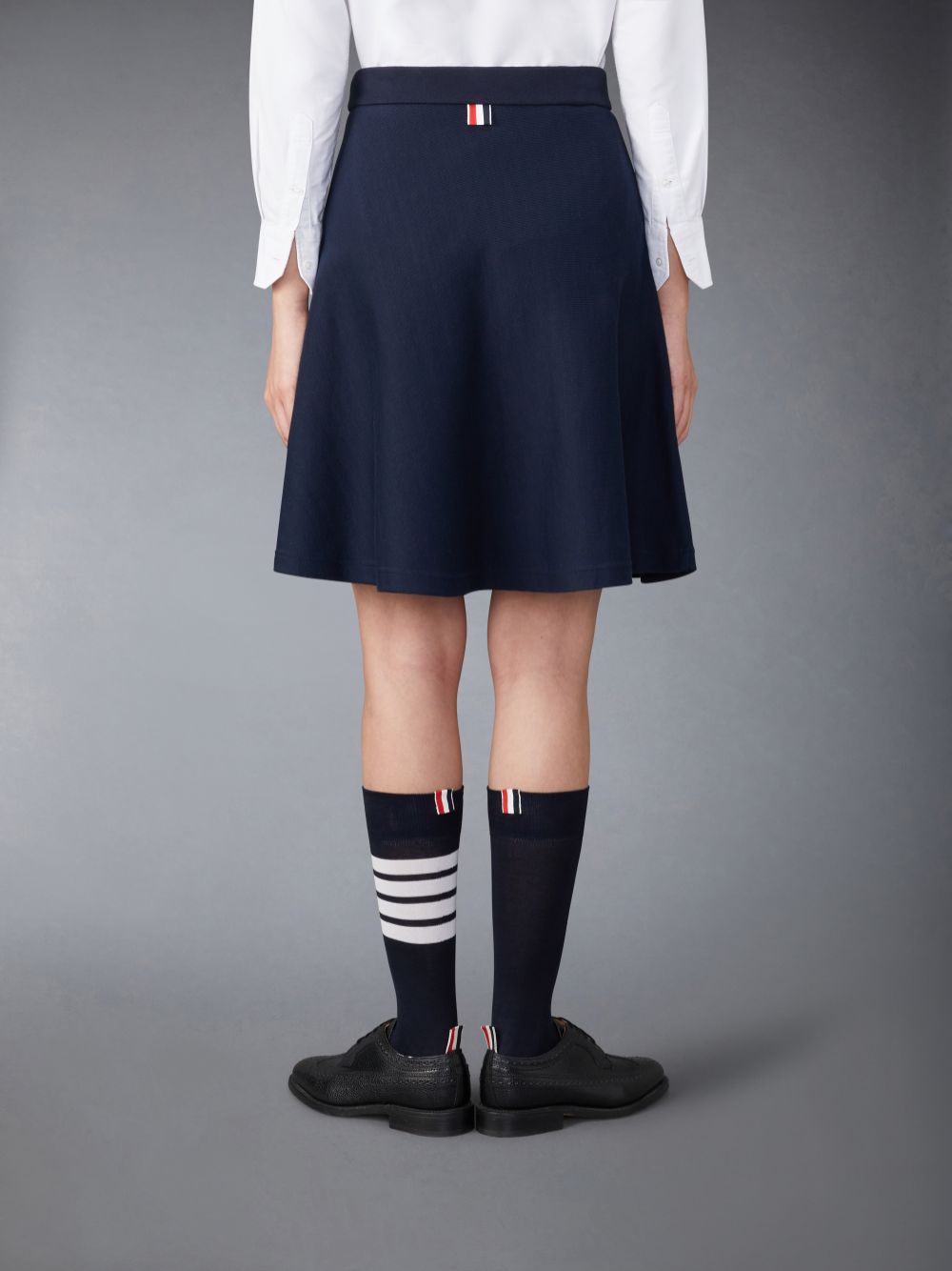 Jupes Thom Browne Cotton Midi Flare Femme Bleu | YEY82X44250