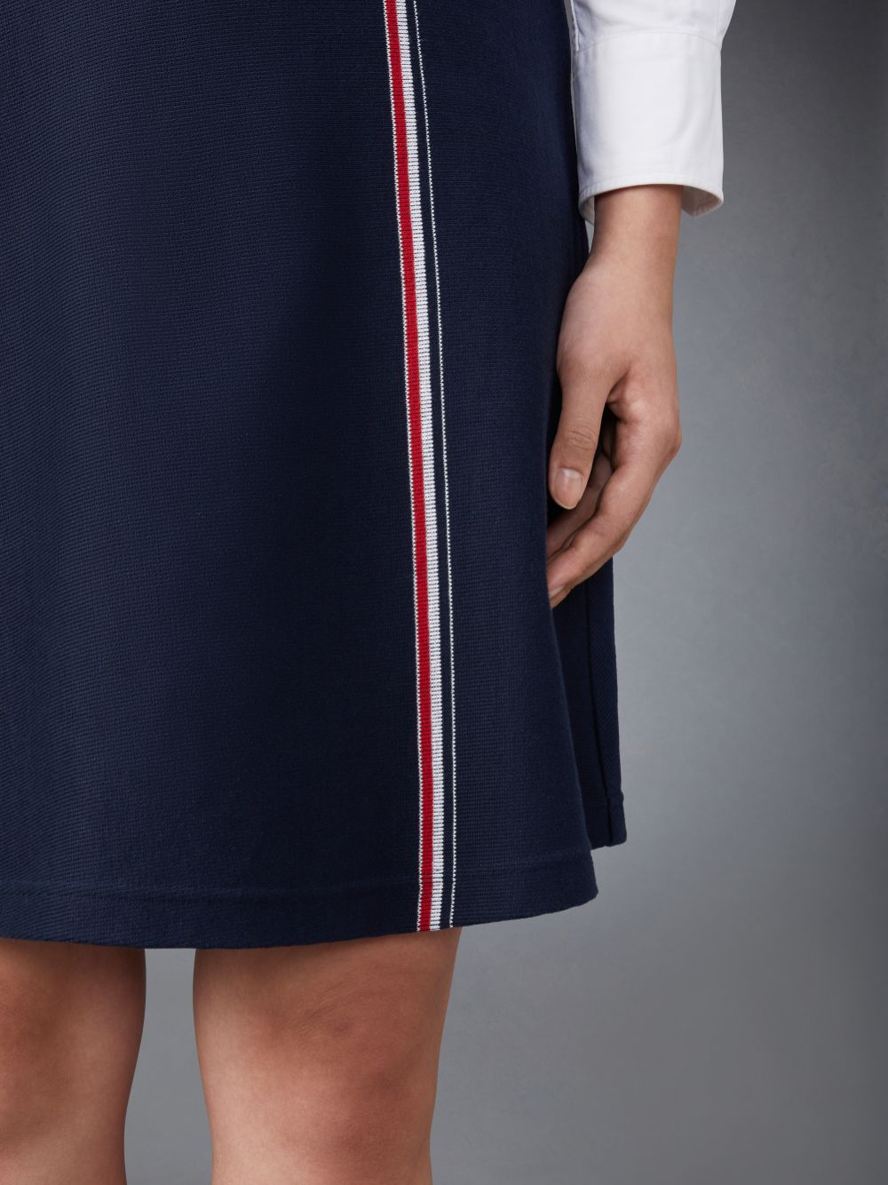 Jupes Thom Browne Cotton Midi Flare Femme Bleu | YEY82X44250