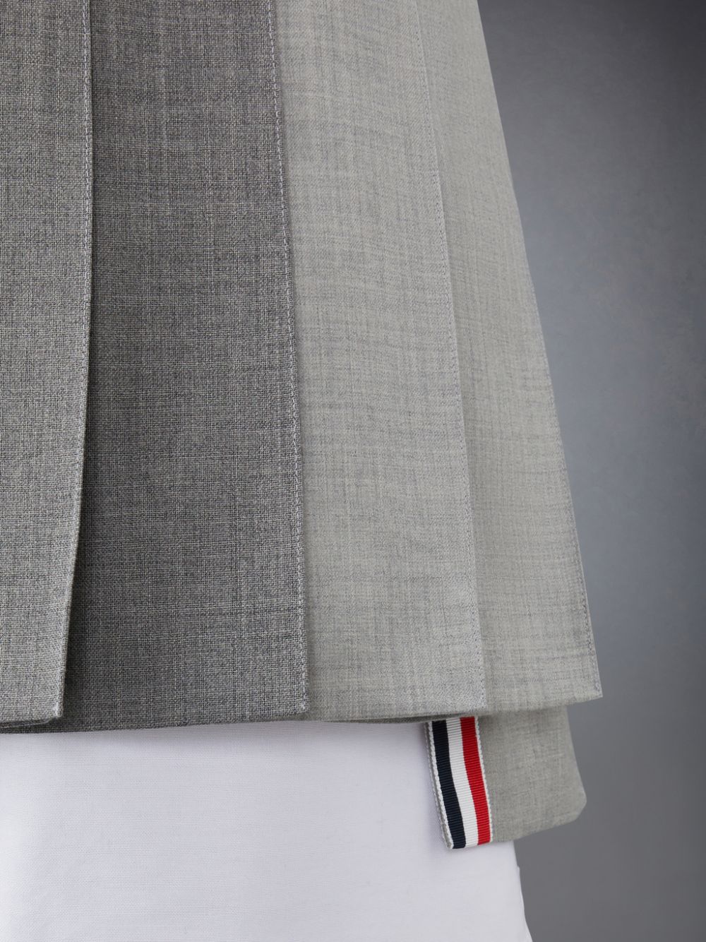 Jupes Thom Browne Funmix Wool Fresco Pleated Mini Femme Grise | LLM77M75449
