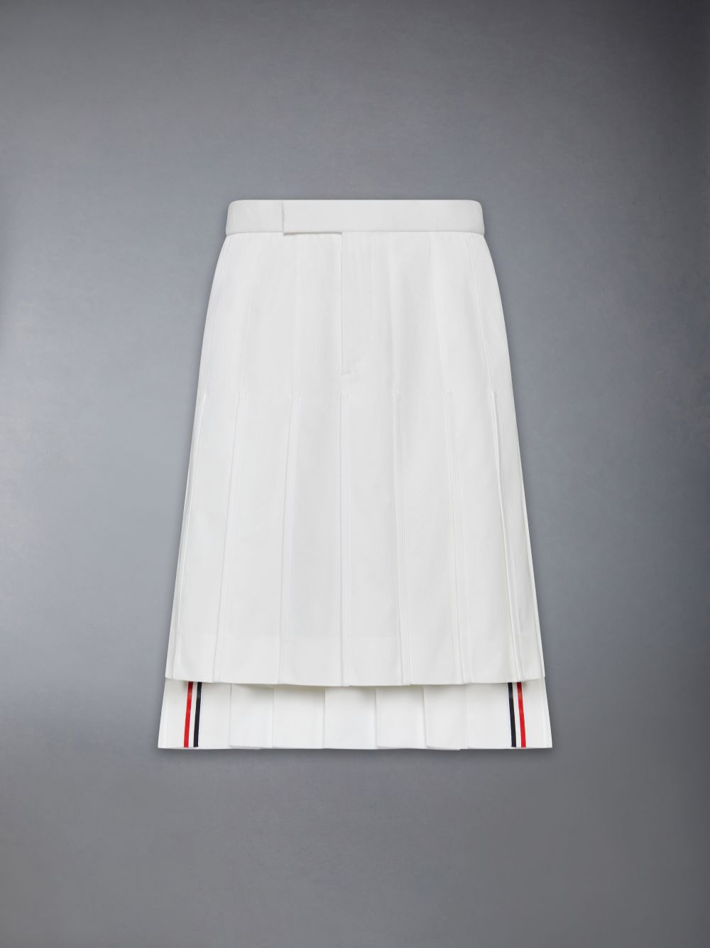 Jupes Thom Browne Typewriter Self Tipping Midi Classic Pleated Homme Blanche | TTB92V71367
