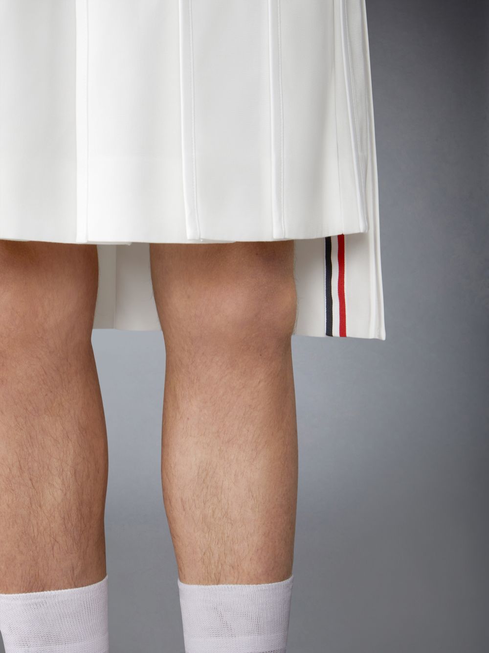 Jupes Thom Browne Typewriter Self Tipping Midi Classic Pleated Homme Blanche | TTB92V71367