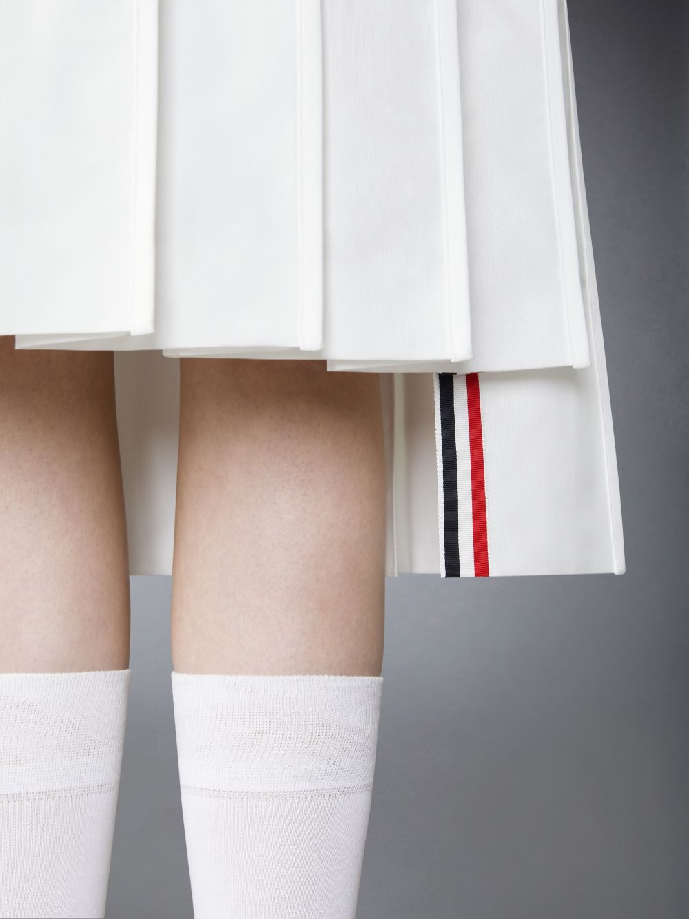 Jupes Thom Browne Typewriter Self Tipping Midi Pleated Femme Blanche | UDE17R90615