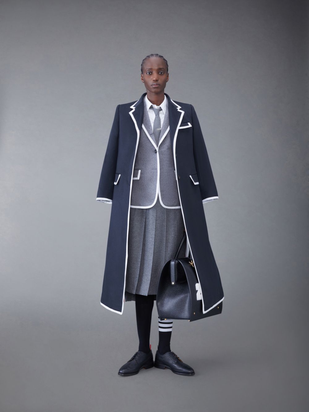 Jupes Thom Browne WOOL FLANNEL 2003 CLASSIC PLEATED Femme Grise | CHS65G22600