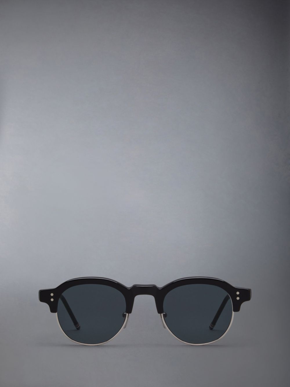 Lunette de Soleil Thom Browne Acetate And Titanium Oval Homme Noir | WRM94Z88590