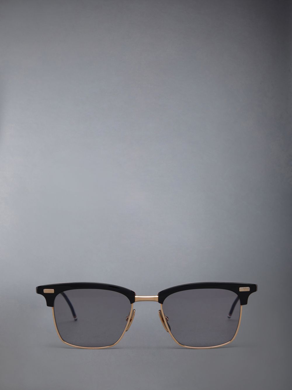 Lunette de Soleil Thom Browne Acetate And Titanium Rectangular Femme Noir | HTG07V89129