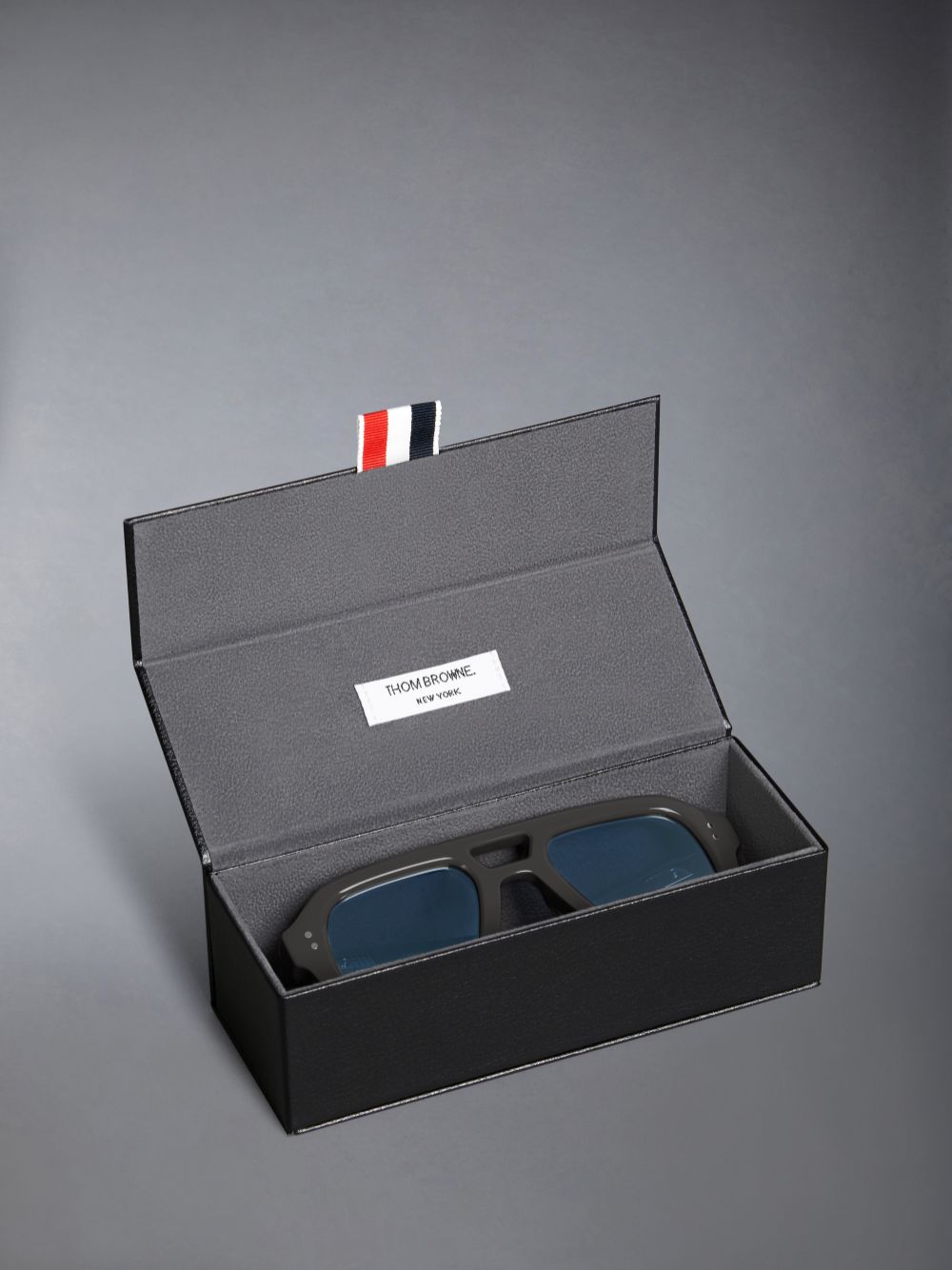 Lunette de Soleil Thom Browne Acetate Aviator Homme Grise | EVU45Z50506