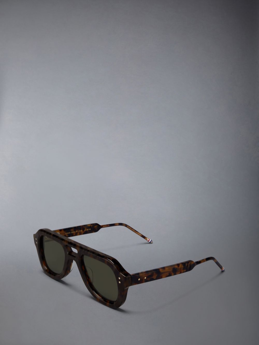 Lunette de Soleil Thom Browne Acetate Aviator Femme Marron Foncé | KLG84I32843