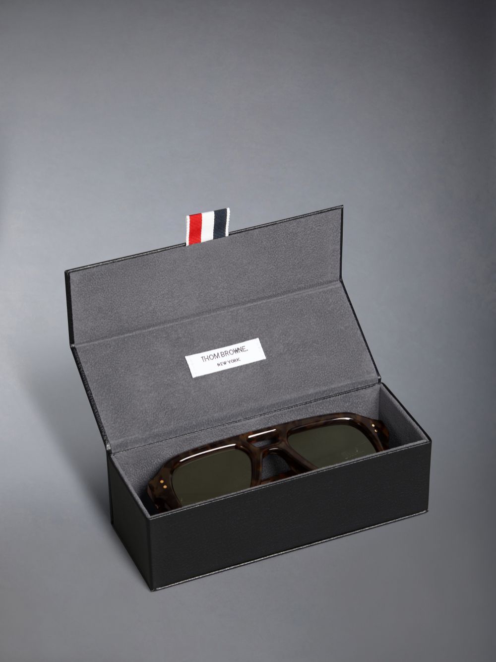 Lunette de Soleil Thom Browne Acetate Aviator Femme Marron Foncé | KLG84I32843