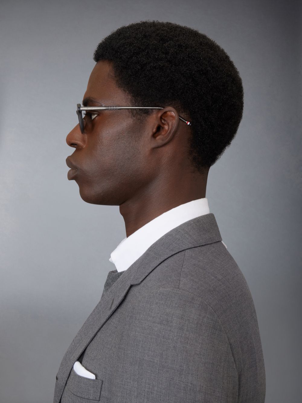 Lunette de Soleil Thom Browne Acetate Oval Femme Grise | GAB22C23186