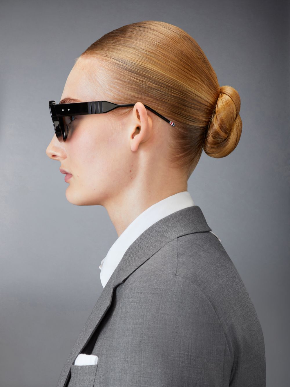 Lunette de Soleil Thom Browne Acetate Rectangular Homme Noir | VHJ93O76181