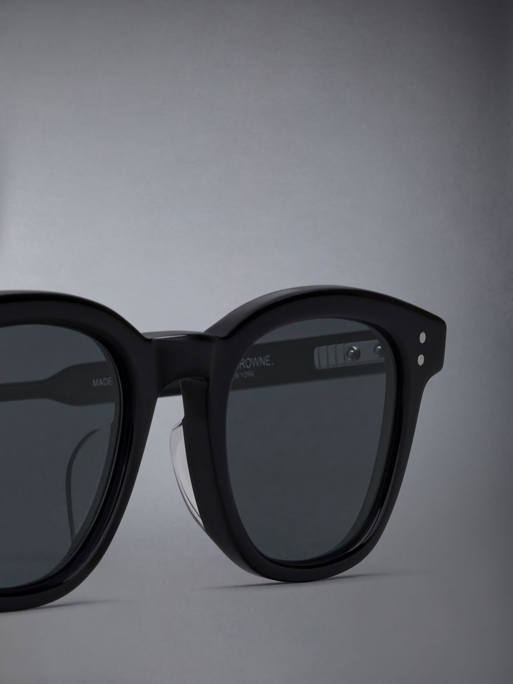 Lunette de Soleil Thom Browne Acetate Rectangular Femme Noir | RCN43P10981