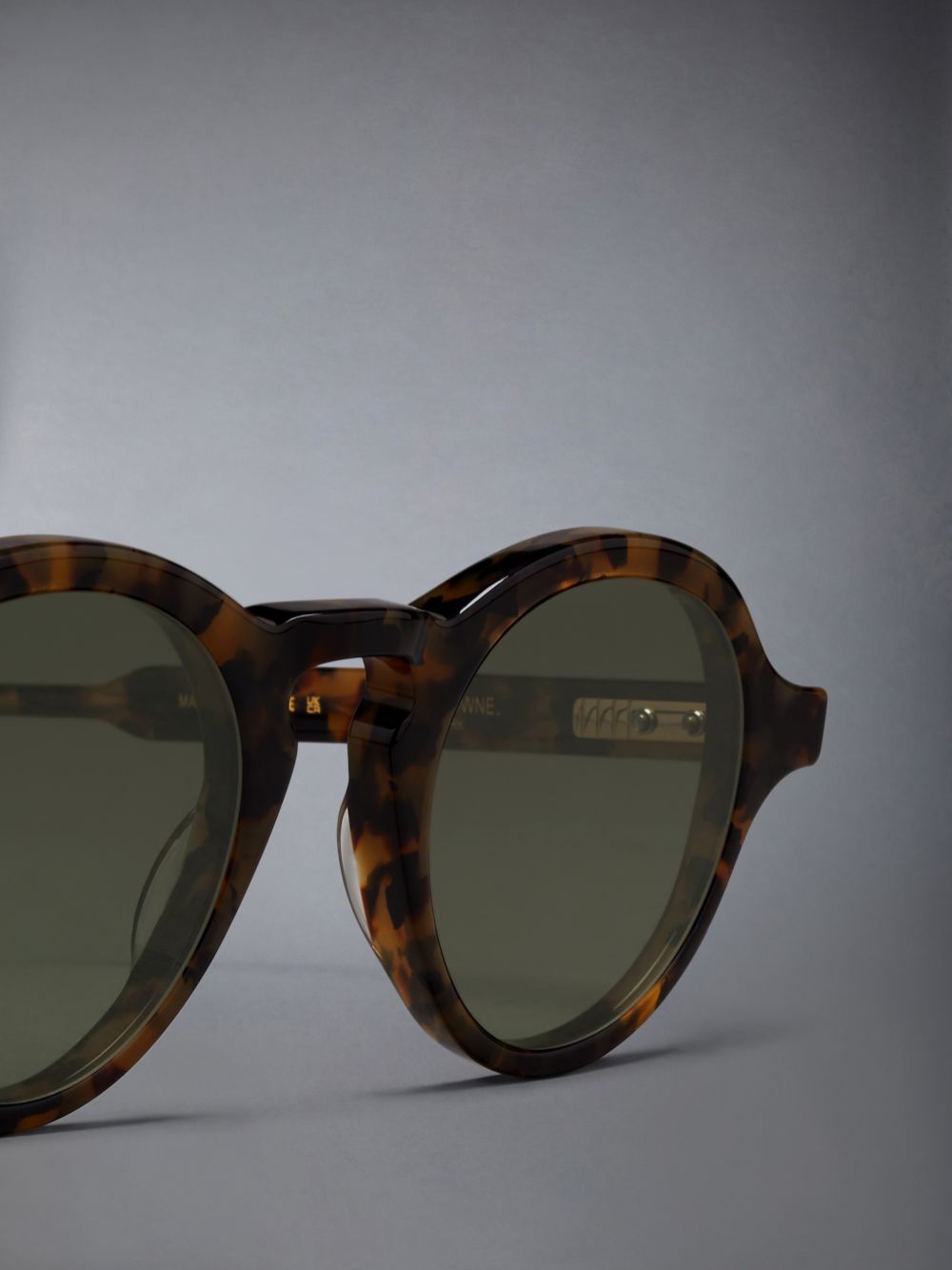 Lunette de Soleil Thom Browne Acetate Round Femme Marron Foncé | DLC23M72813