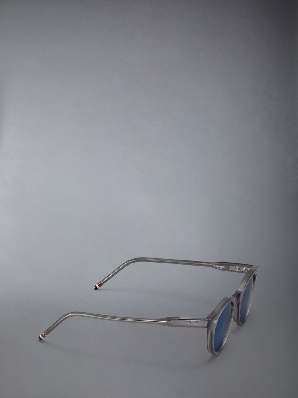 Lunette de Soleil Thom Browne Acetate Round Femme Grise | IJO15D67369