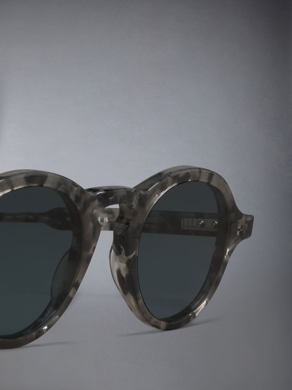 Lunette de Soleil Thom Browne Acetate Round Homme Grise | UYO95N66584
