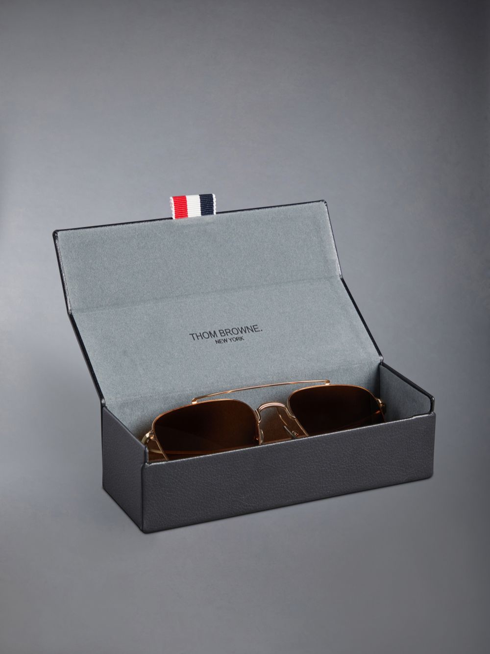 Lunette de Soleil Thom Browne Titanium Aviator Homme Doré | XAC50X50358