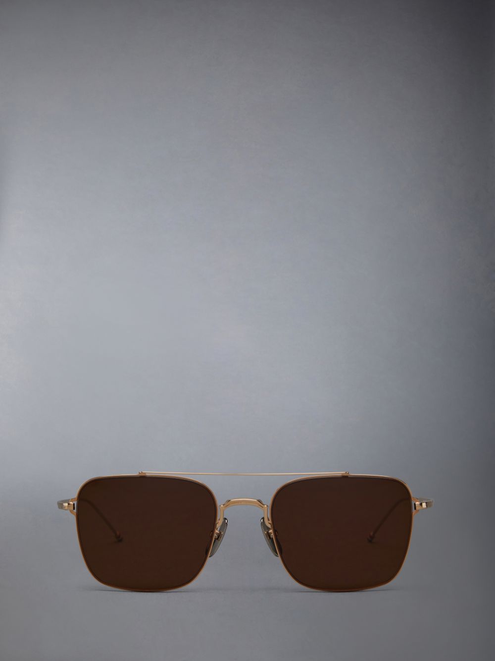 Lunette de Soleil Thom Browne Titanium Aviator Homme Doré | XAC50X50358