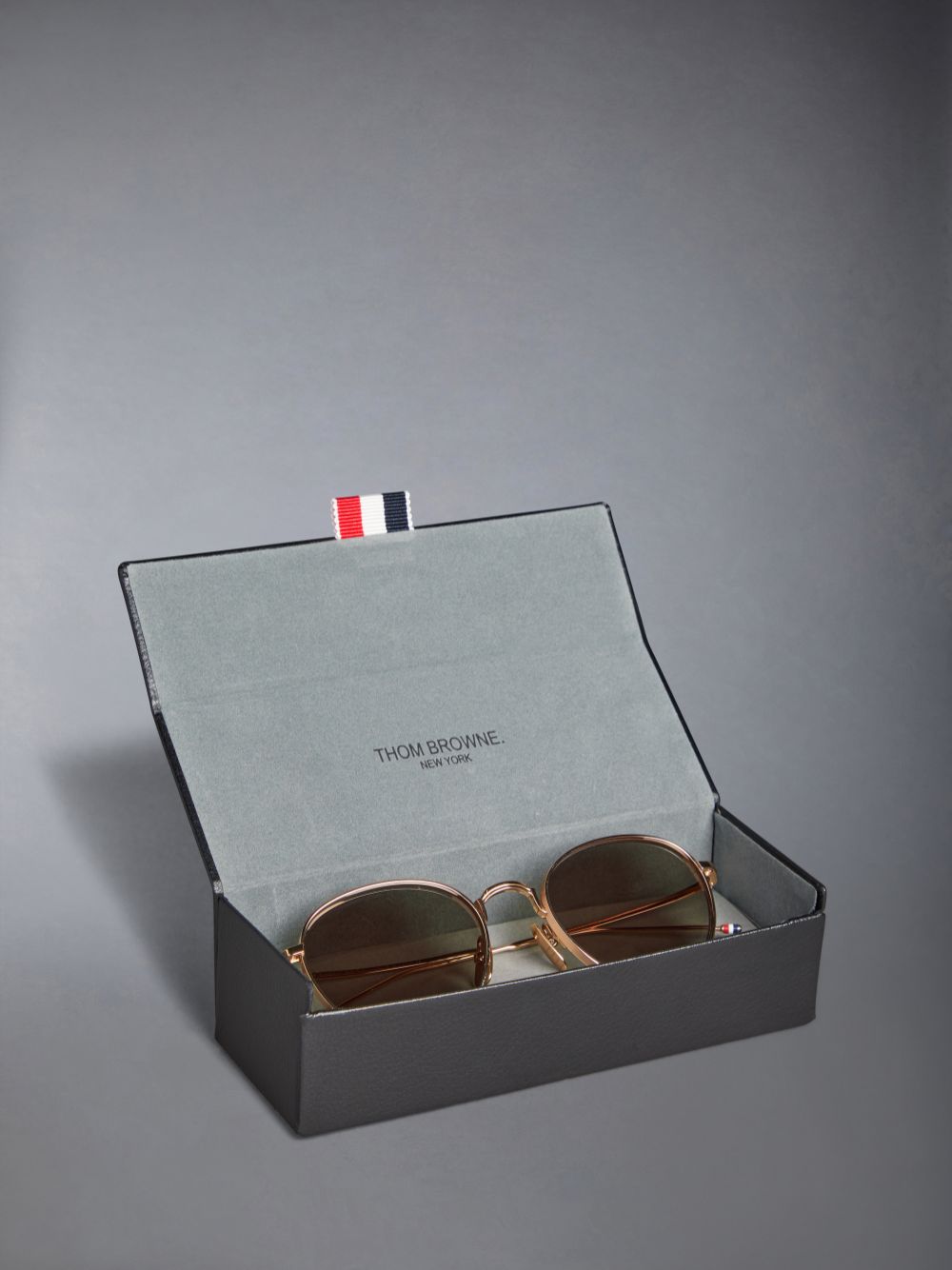 Lunette de Soleil Thom Browne Titanium Round Homme Doré | MZR58O52055