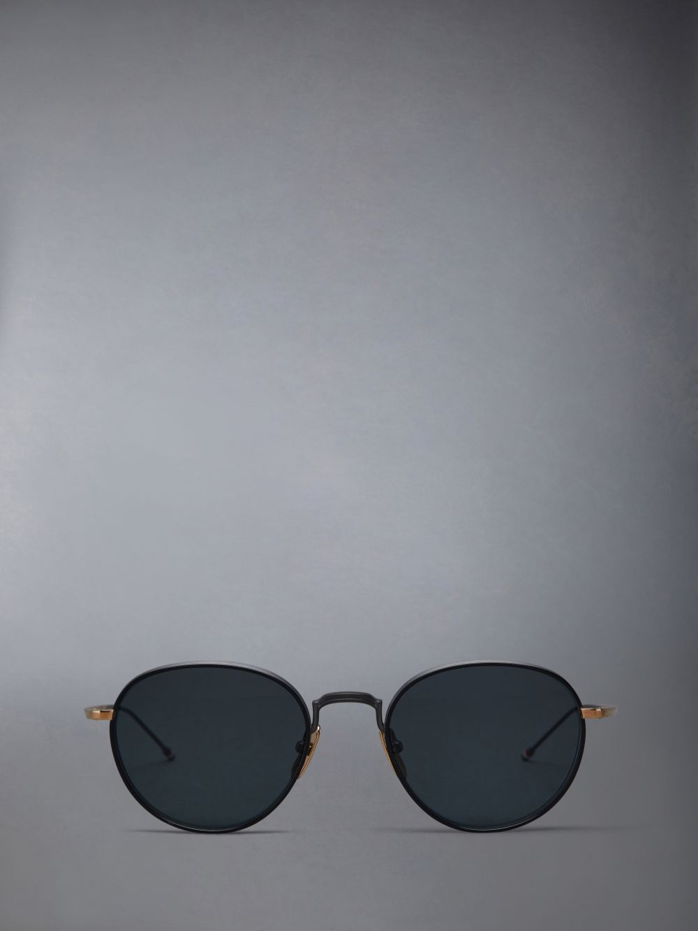 Lunette de Soleil Thom Browne Titanium Round Femme Noir | JGC75L36029