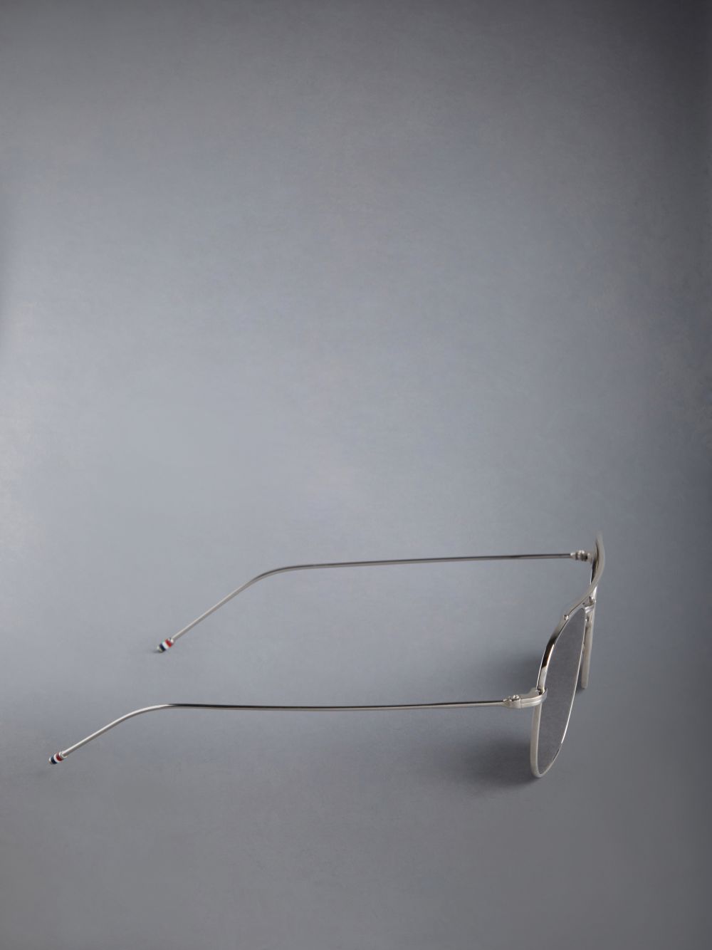 Lunette de Soleil Thom Browne Titanium Squared Aviator Femme Grise | BMG65S06701