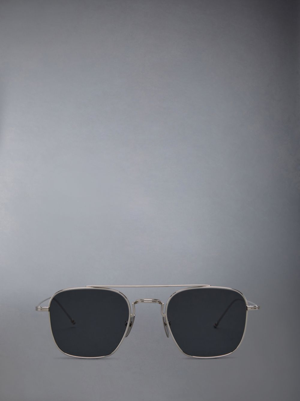 Lunette de Soleil Thom Browne Titanium Squared Aviator Femme Grise | BMG65S06701