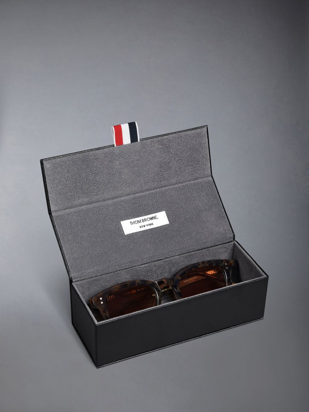 Lunette de Soleil Thom Browne Tokyo Tortoise Acetate Rectangular Homme Marron | JBN17C51859