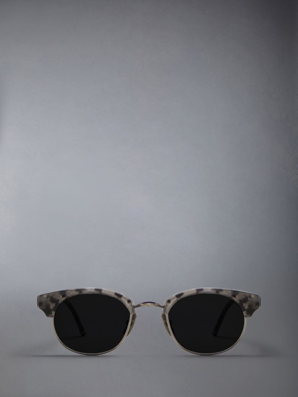 Lunette de Soleil Thom Browne Tortoise Acetate And Titanium Oval Femme Vert | LEA21J90715