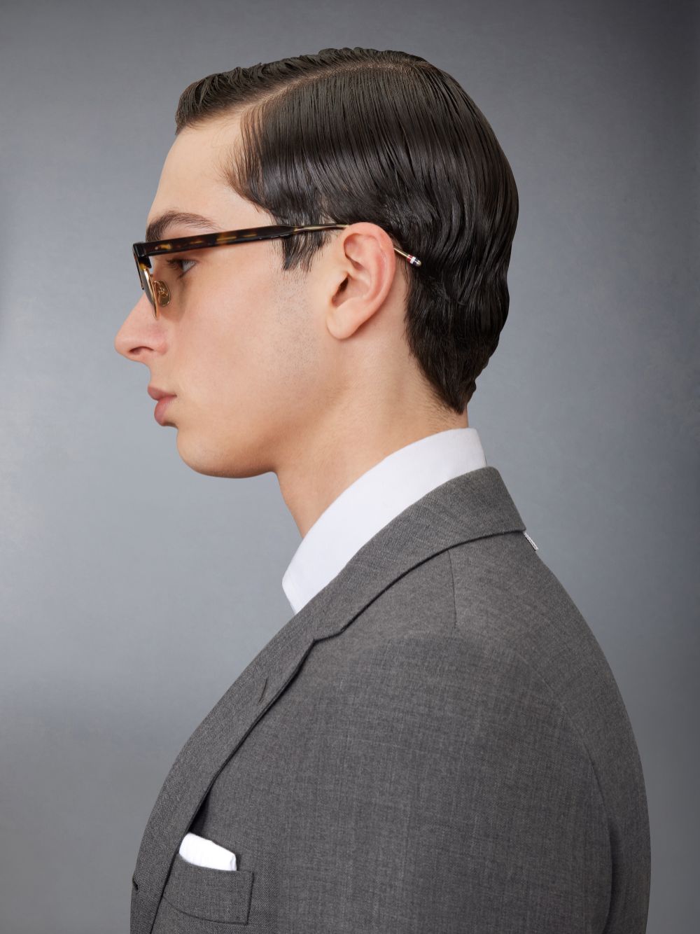 Lunette de Soleil Thom Browne Tortoise Acetate And Titanium Oval Femme Marron | WMD95T72625
