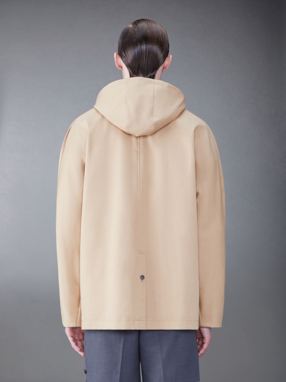 Manteaux Thom Browne Cotton Mackintosh Cropped Dolman Homme Marron | CAG45I43563