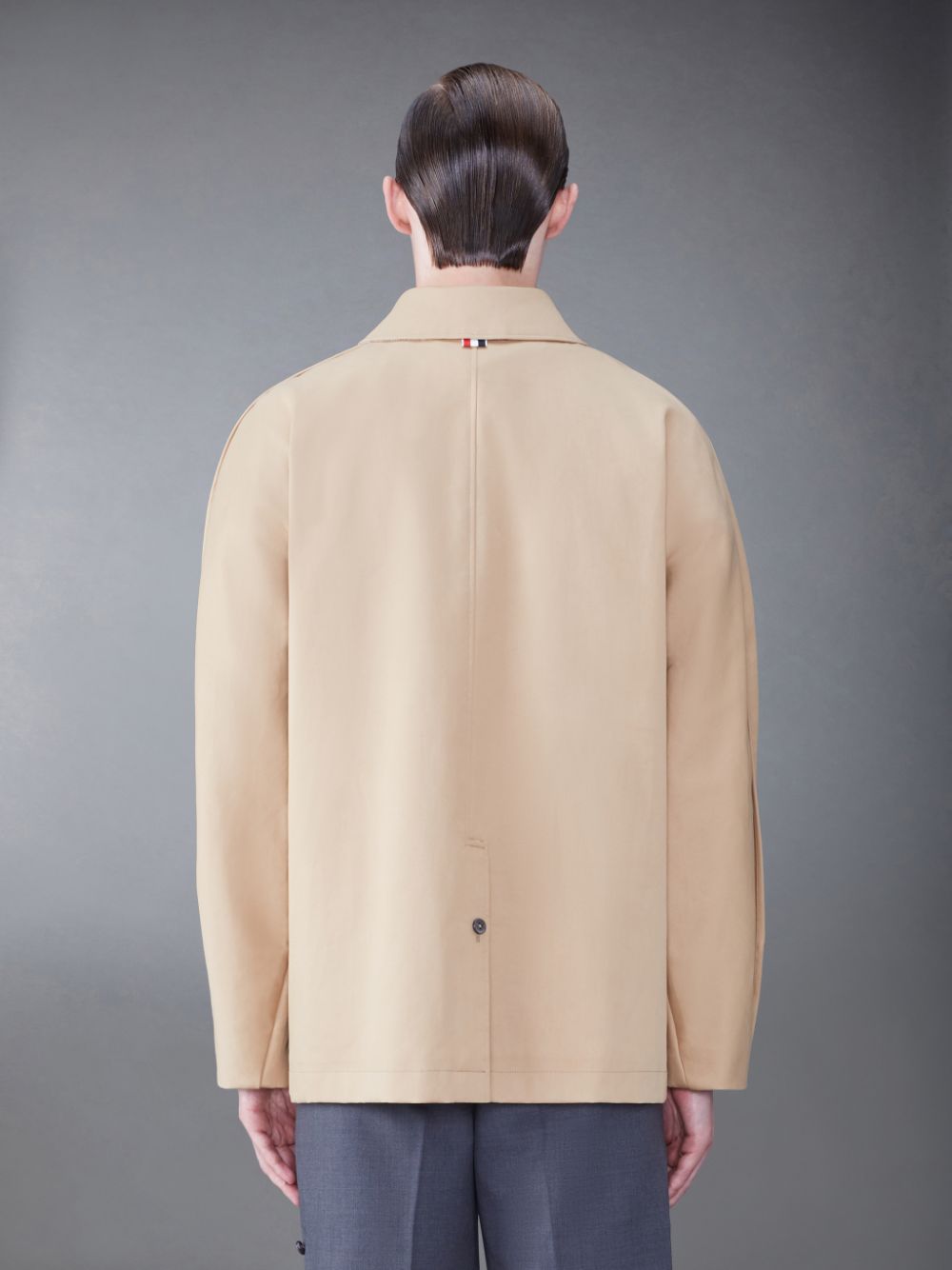 Manteaux Thom Browne Cotton Mackintosh Cropped Dolman Homme Marron | CAG45I43563
