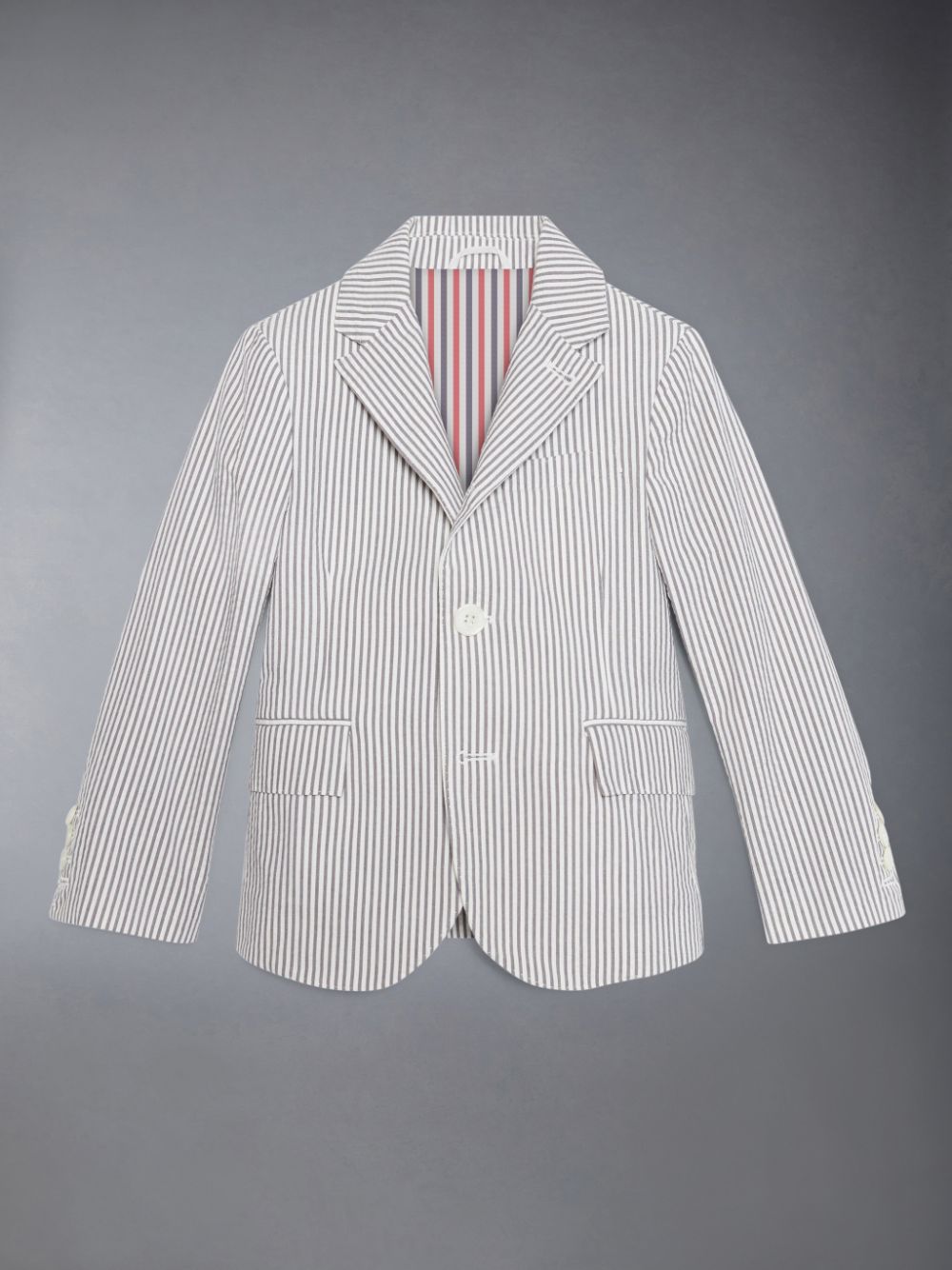 Manteaux Thom Browne Cotton Seersucker Classic Sport Fille Grise | XIW26M90245