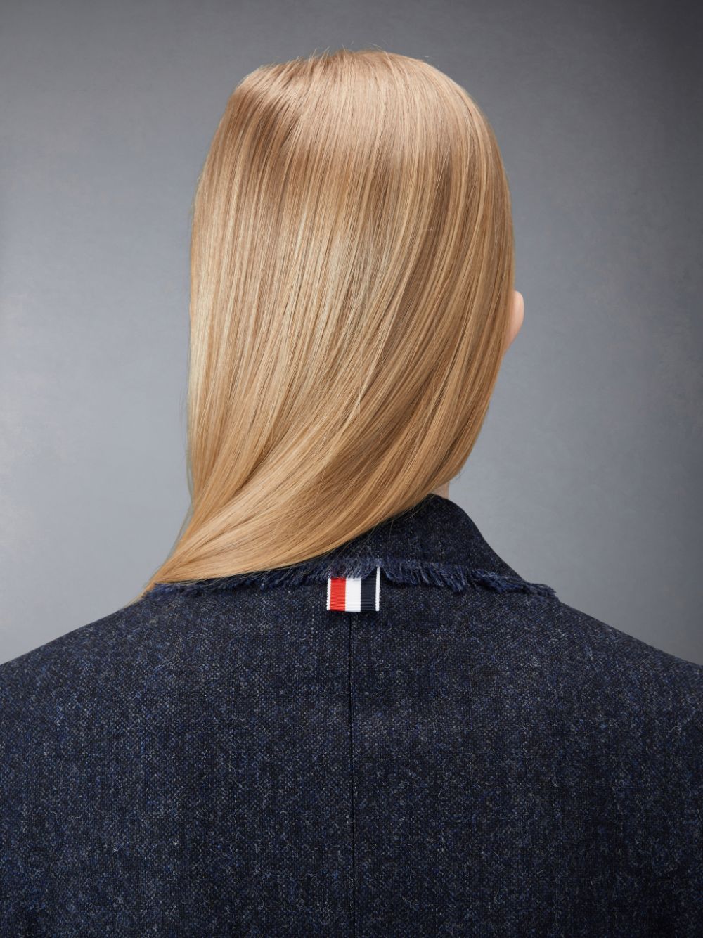 Manteaux Thom Browne Donegal Tweed Wide Lapel Femme Bleu | ZIZ37O80867