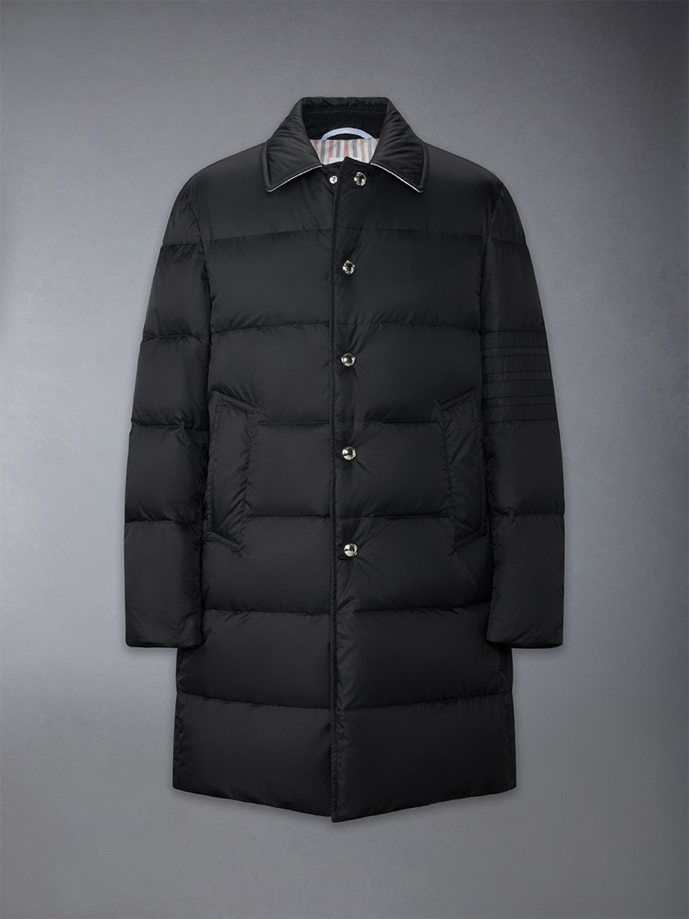 Manteaux Thom Browne Downfilled 4-bar Classic Bal Collar Homme Noir | NID32A12129