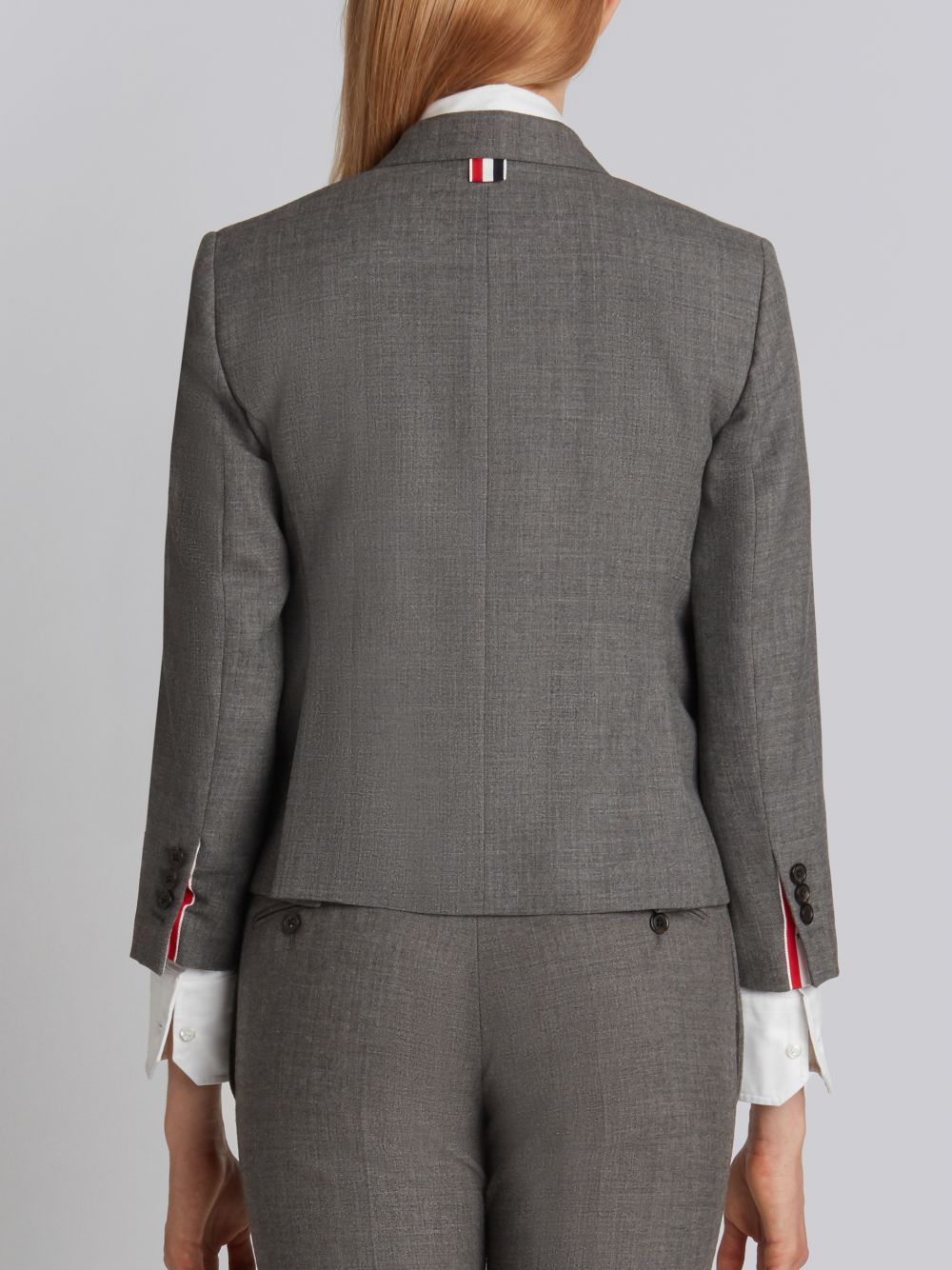 Manteaux Thom Browne Medium 2-ply Wool Fresco High Armhole Single Breasted Sport Femme Grise | EHA43B89252