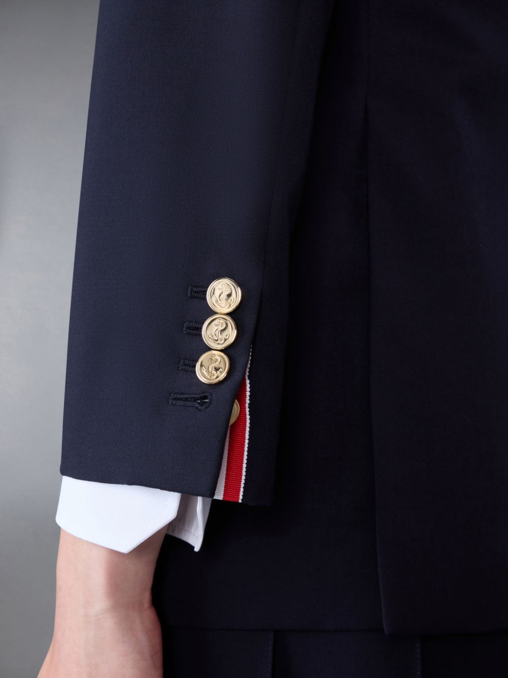 Manteaux Thom Browne Plain Weave 4-Bar Elongated Single Button Sport Femme Bleu | VAM87I91522