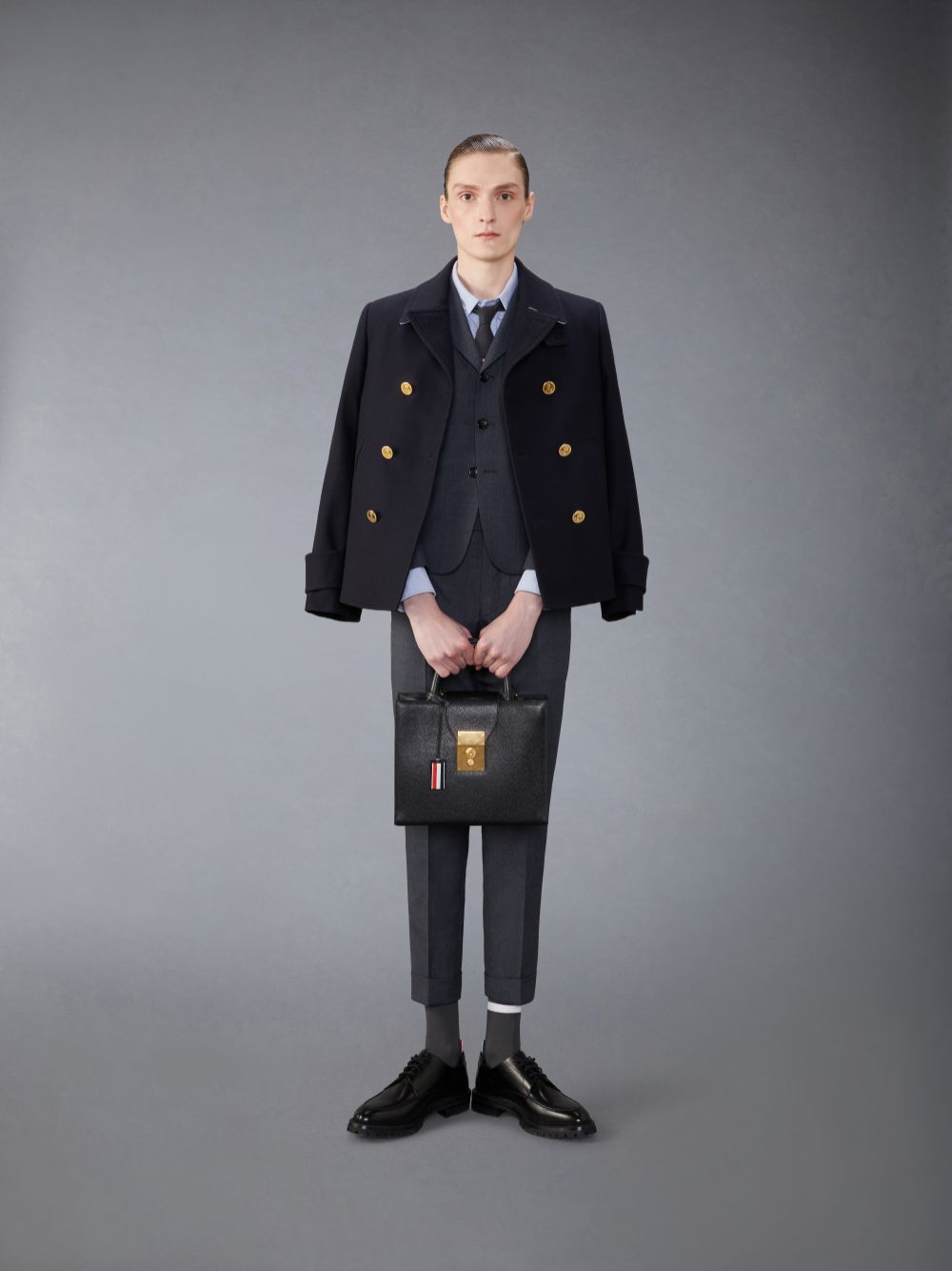 Manteaux Thom Browne School Uniform Sport Homme Grise | BUD98Z38547