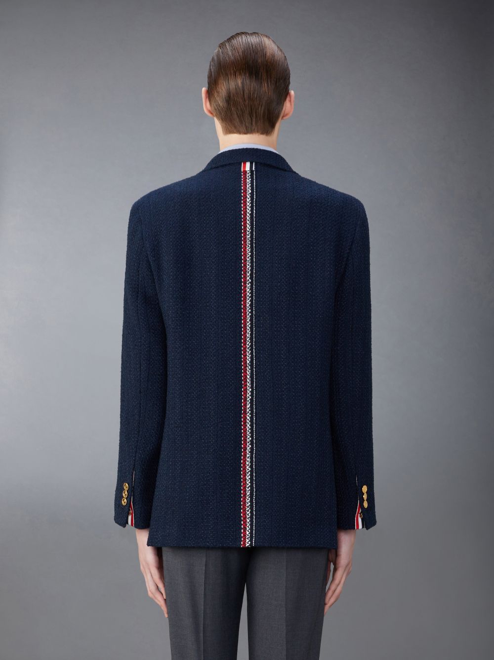 Manteaux Thom Browne Tweed Unstructured Sack Sport Homme Bleu | JWR07E80391