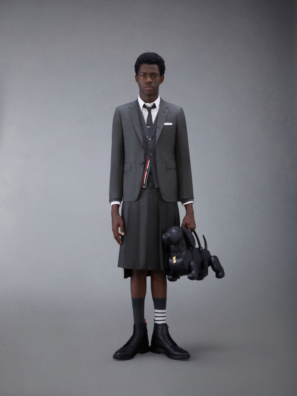 Manteaux Thom Browne Twill Classic Sport Homme Grise | RSY26A71353